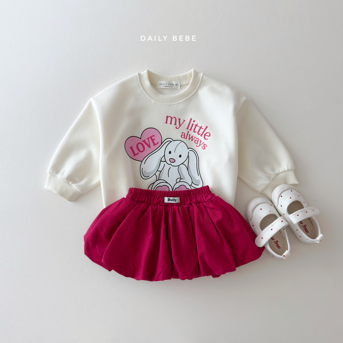 (Pre-order) Daily Bebe Fall - Kids' My Little Animal Graphic Sweatshirt 마이리틀맨투맨 (2 Colors)