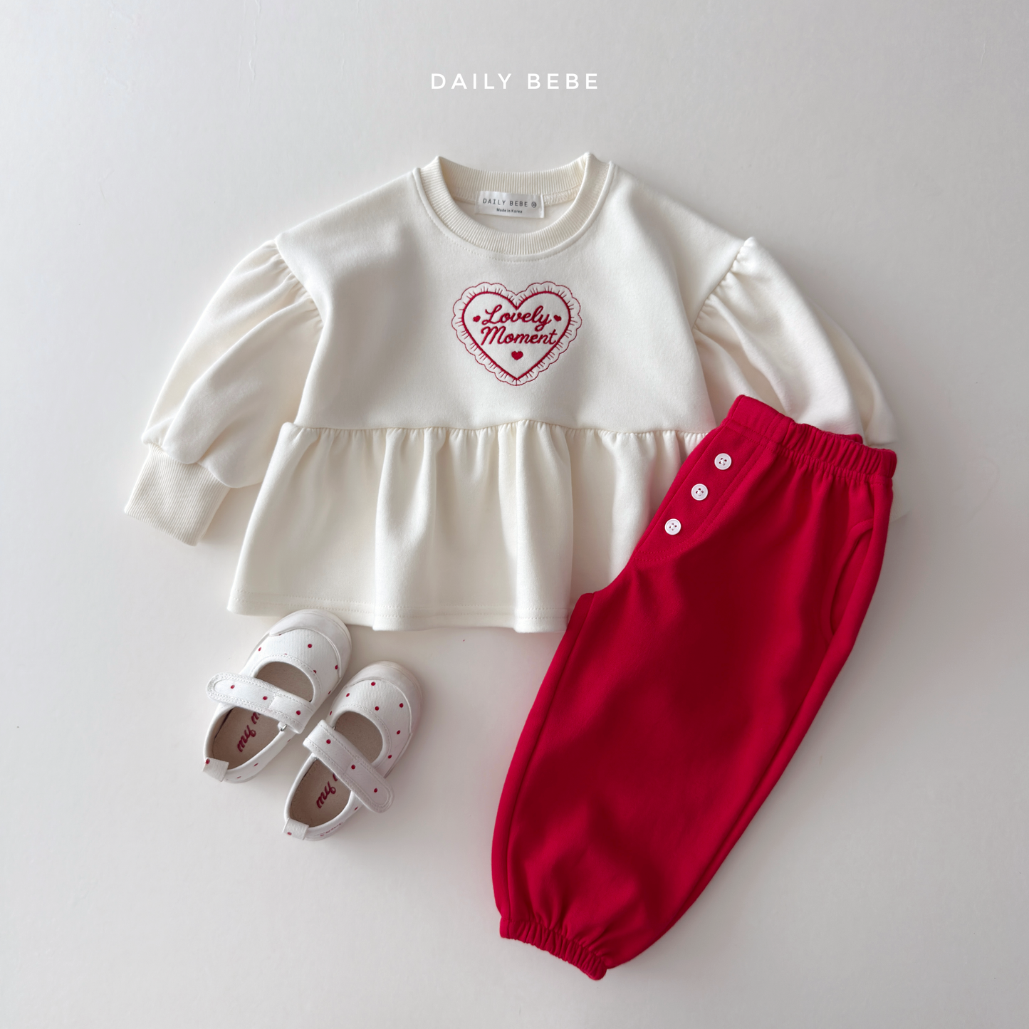 (Pre-order) Daily Bebe Fall - Kids' Button Detail Jogger Pants 단추 조거 팬츠 (7 Colors)