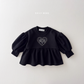 (Pre-order) Daily Bebe Fall - Kids' Lovely Moment Peplum Puff-Sleeve Top 러블리 모먼트T (2 Colors)