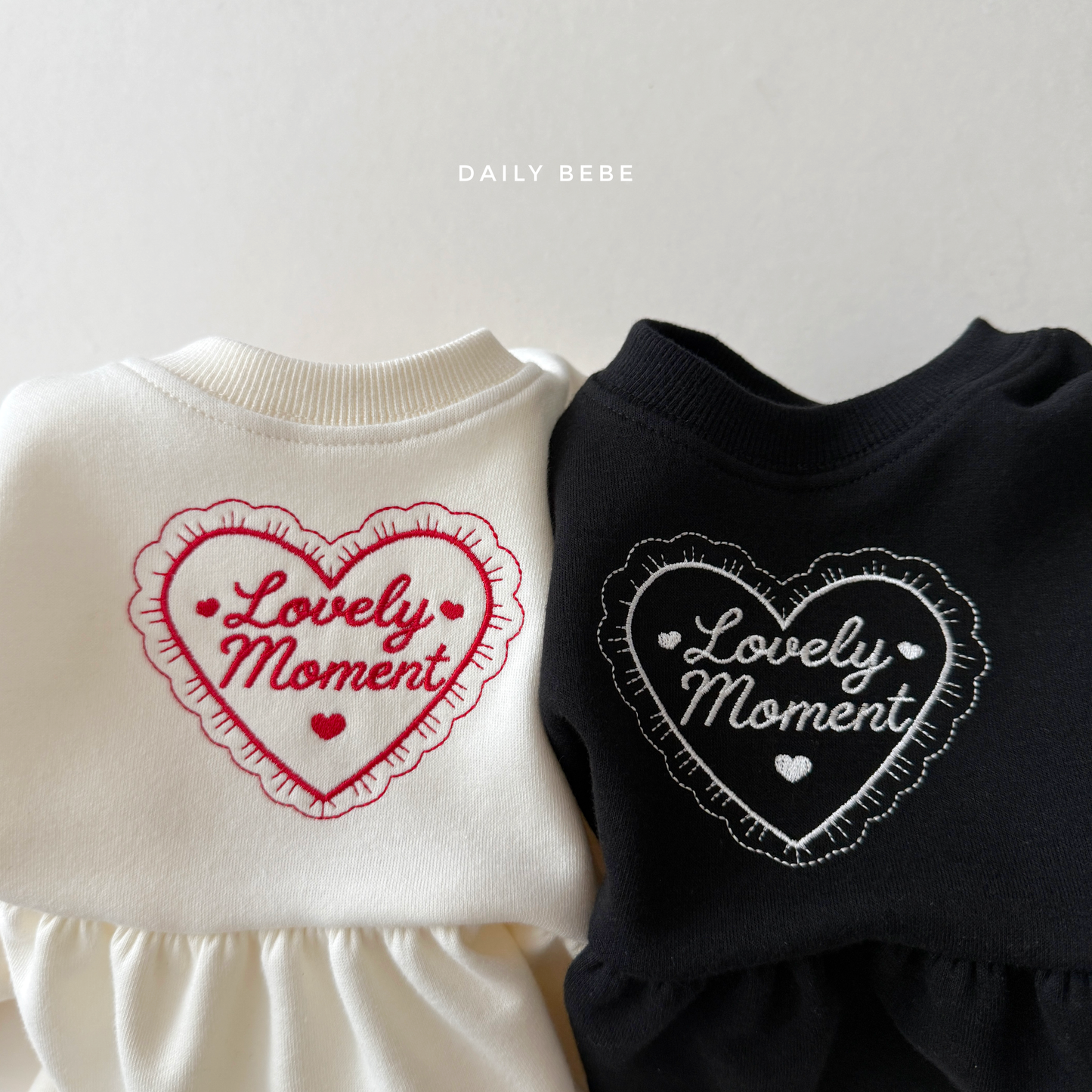 (Pre-order) Daily Bebe Fall - Kids' Lovely Moment Peplum Puff-Sleeve Top 러블리 모먼트T (2 Colors)