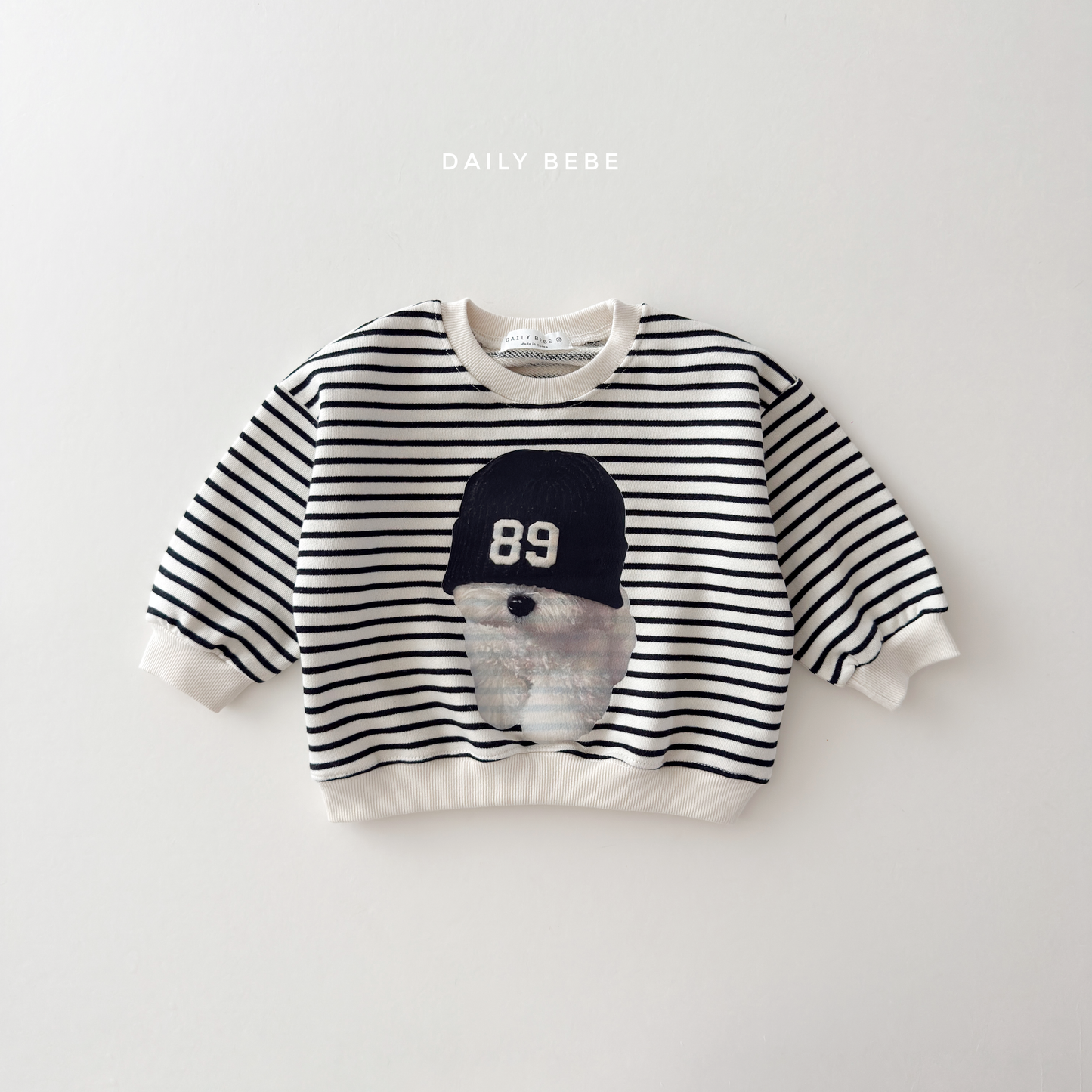 (Pre-order) Daily Bebe Fall - Kids' Beanie Bichon Sweatshirt 비숑 맨투맨 (2 Colors)
