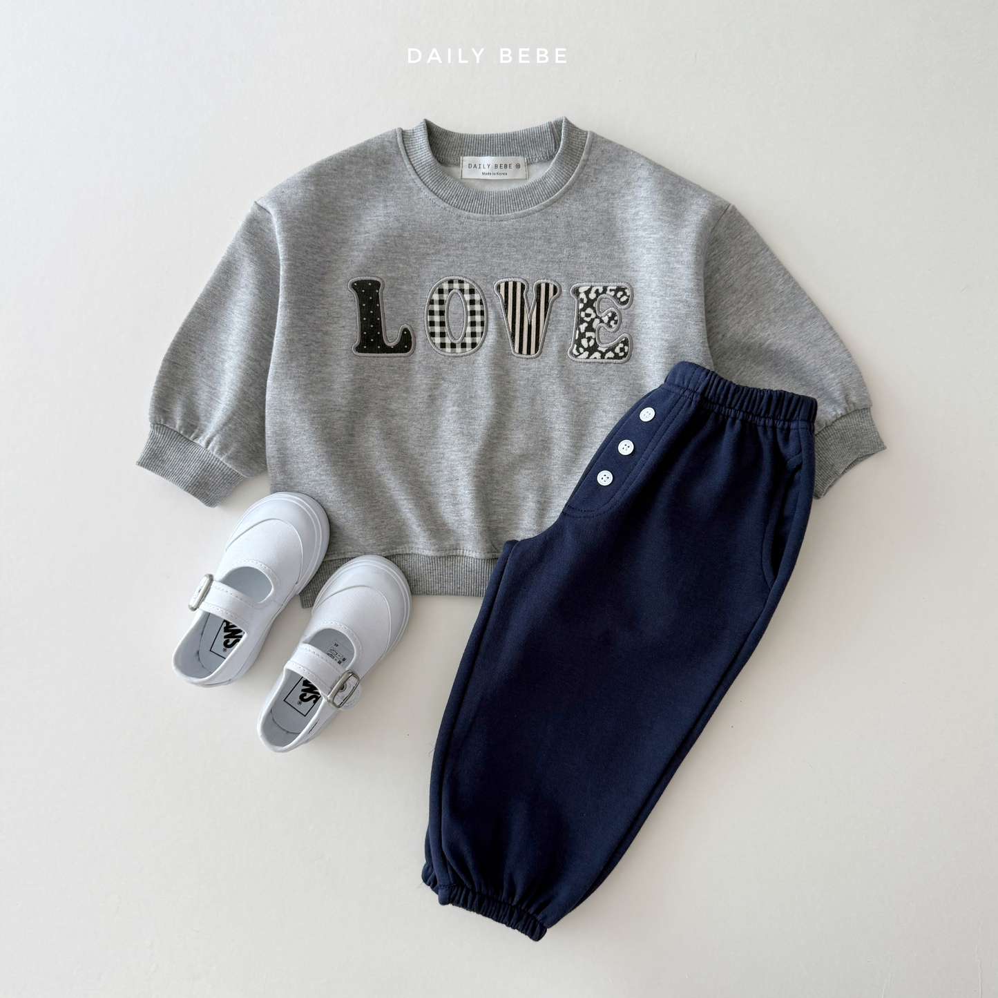 (Pre-order) Daily Bebe Fall - Kids' Button Detail Jogger Pants 단추 조거 팬츠 (7 Colors)