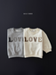 (Pre-order) Daily Bebe Fall - Kids' Multi-Pattern LOVE Patch Sweatshirt 러브 패치 맨투맨 (2 Colors)