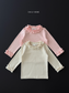 (Pre-order) Daily Bebe Fall - Kids' Ruffle Collar & Cuff Long-Sleeve Tee 샤르르T (2 Colors)