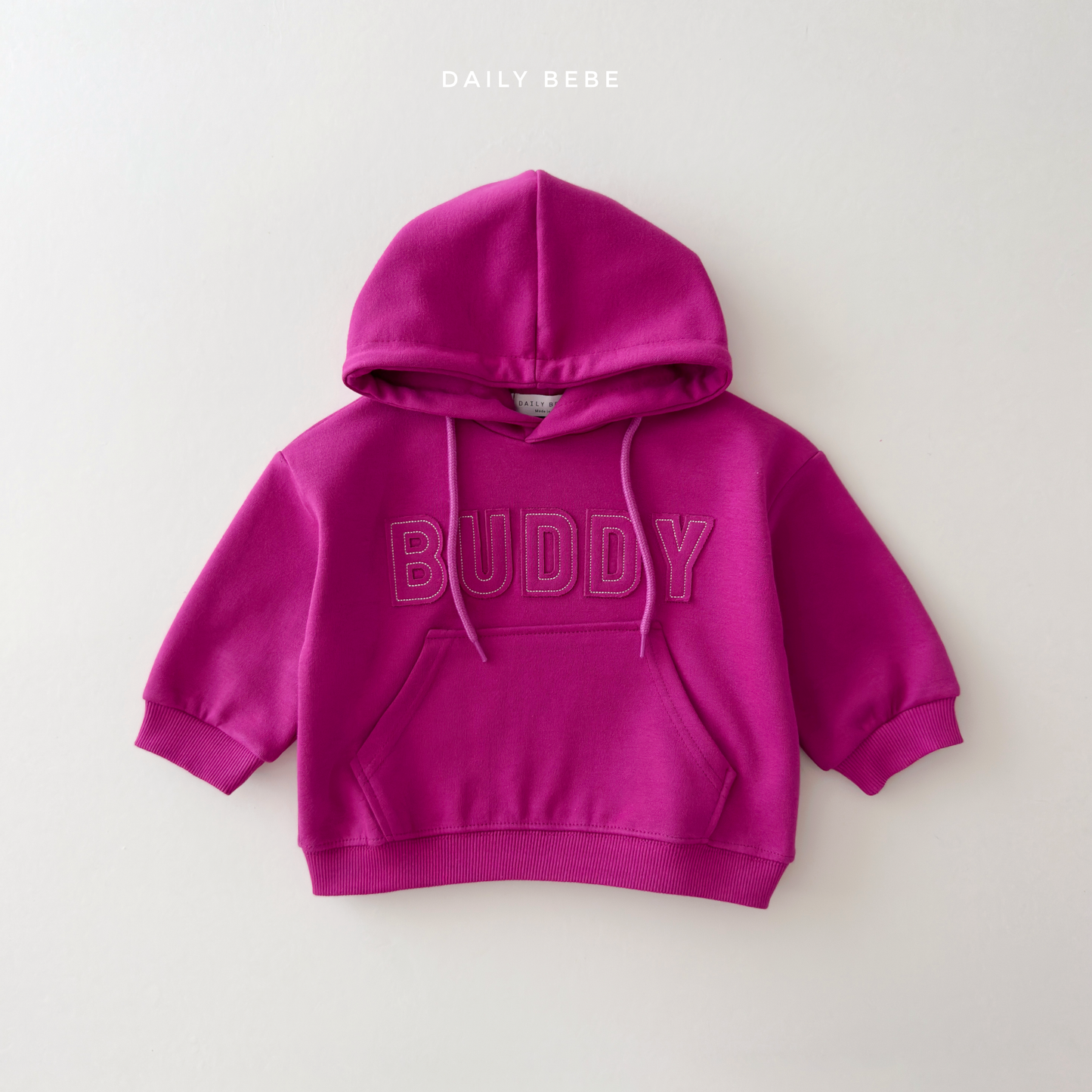 (Pre-order) Daily Bebe Fall - Kids' BUDDY Embossed Patch Hoodie 버디 후드 (2 Colors)