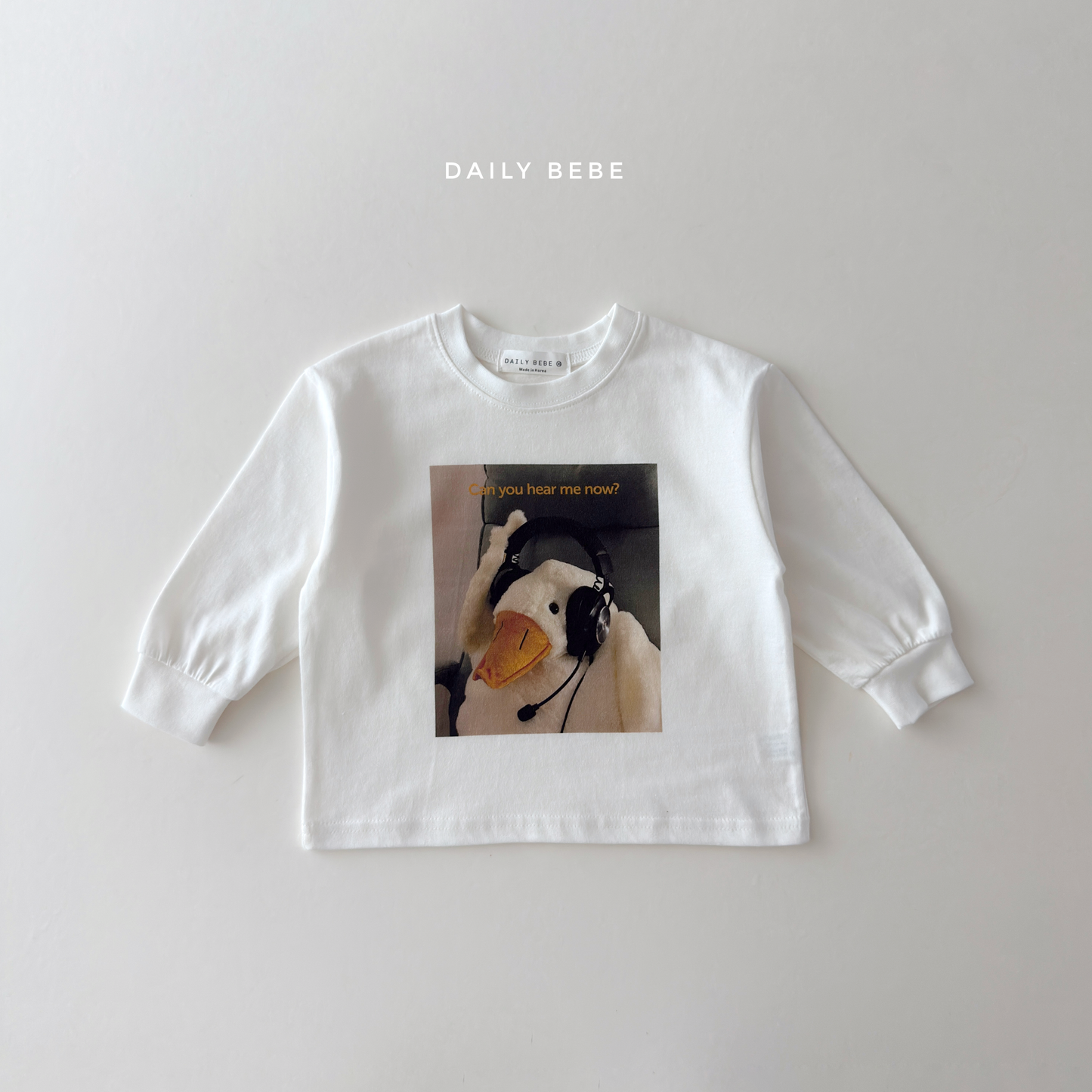(Pre-order) Daily Bebe Fall - Kids' Funny Pet Photo Print Long-Sleeve Tee 다준비했어T (6 Colors)