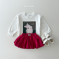 (Pre-order) Daily Bebe Fall - Kids' Funny Pet Photo Print Long-Sleeve Tee 다준비했어T (6 Colors)