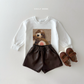 (Pre-order) Daily Bebe Fall - Kids' Funny Pet Photo Print Long-Sleeve Tee 다준비했어T (6 Colors)