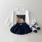 (Pre-order) Daily Bebe Fall - Kids' Funny Pet Photo Print Long-Sleeve Tee 다준비했어T (6 Colors)
