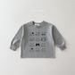 (Pre-order) Daily Bebe Fall - Kids' Cat Emoticon Long-Sleeve Tee 이모티콘T (2 Colors)