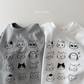 (Pre-order) Daily Bebe Fall - Kids' Cat Emoticon Long-Sleeve Tee 이모티콘T (2 Colors)