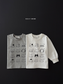(Pre-order) Daily Bebe Fall - Kids' Cat Emoticon Long-Sleeve Tee 이모티콘T (2 Colors)