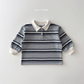 (Pre-order) Daily Bebe Fall - Kids' Striped Rugby Collar Long-Sleeve Polo Tee 밤톨 카라티 (3 Colors)