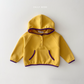 (Pre-order) Daily Bebe Fall - Kids' Crayon Contrast Trim Button Hoodie 색연필 후드 (3 Colors)