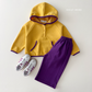 (Pre-order) Daily Bebe Fall - Kids' Crayon Contrast Trim Button Hoodie 색연필 후드 (3 Colors)