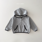 (Pre-order) Daily Bebe Fall - Kids' Crayon Contrast Trim Button Hoodie 색연필 후드 (3 Colors)