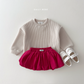 (Pre-order) Daily Bebe Fall - Kids' Chunky Ribbed Pullover Sweatshirt 골지통통맨투맨 (4 Colors)