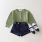 (Pre-order) Daily Bebe Fall - Kids' Waffle Henley Long-Sleeve Tee 와플 헨리넥T (3 Colors)