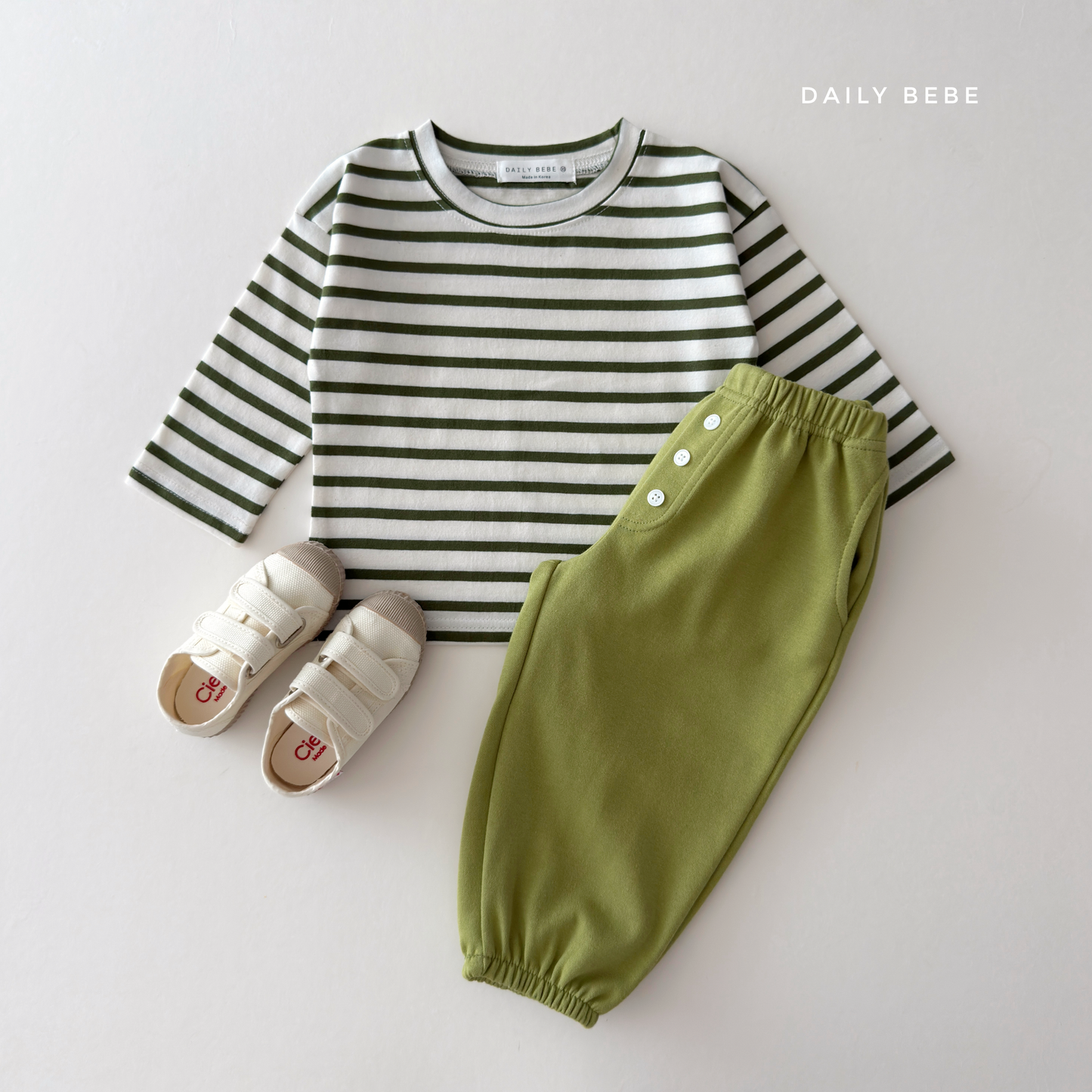 (Pre-order) Daily Bebe Fall - Kids' Button Detail Jogger Pants 단추 조거 팬츠 (7 Colors)