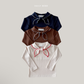 (Pre-order) Daily Bebe Fall - Kids' Ribbed Sailor Scarf Collar Long-Sleeve Tee 스카프T (3 Colors)