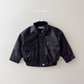 (Pre-order) Daily Bebe Fall - Kids' Soft Faux Leather Bomber Jacket 깨죽 자켓 (2 Colors)
