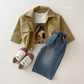 (Pre-order) Daily Bebe Fall - Kids' Soft Faux Leather Bomber Jacket 깨죽 자켓 (2 Colors)