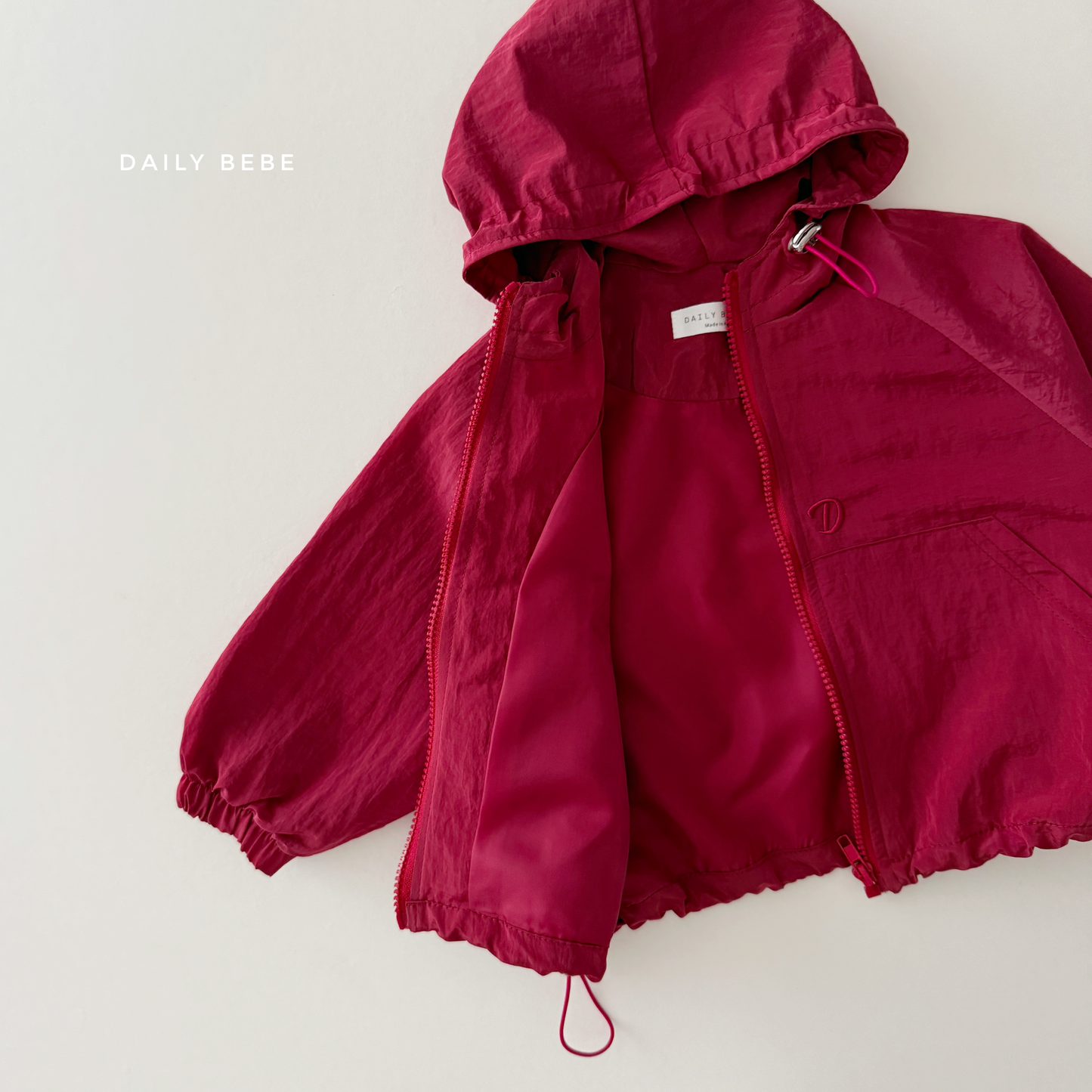 (Pre-order) Daily Bebe Fall - Kids' Lightweight Hooded Windbreaker Jacket 산책길 점퍼 (3 Colors)