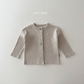 (Pre-order) Daily Bebe Fall - Kids' Essential Ribbed Mother-of-Pearl Button Cardigan 크레파스 가디건 (7 Colors)