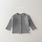 (Pre-order) Daily Bebe Fall - Kids' Essential Ribbed Mother-of-Pearl Button Cardigan 크레파스 가디건 (7 Colors)