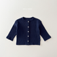 (Pre-order) Daily Bebe Fall - Kids' Essential Ribbed Mother-of-Pearl Button Cardigan 크레파스 가디건 (7 Colors)