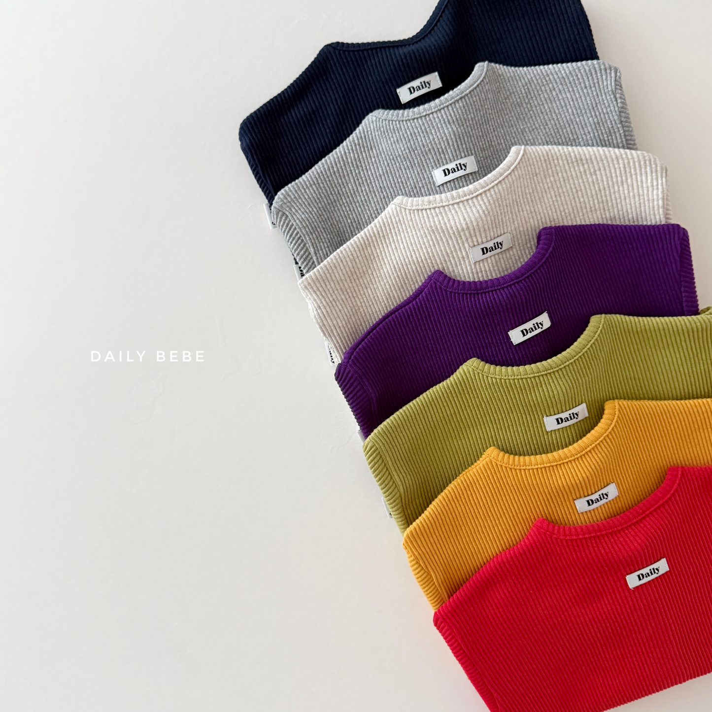 (Pre-order) Daily Bebe Fall - Kids' Essential Ribbed Mother-of-Pearl Button Cardigan 크레파스 가디건 (7 Colors)