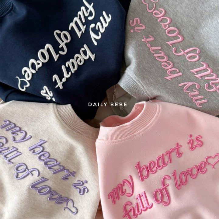 (Pre-order) Daily Bebe - Kids’ Lettering Wide Top & Bottom Set 레터링 와이드세트 (4 Colors)