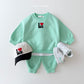 (Pre-order) Daily Bebe - Kids’ Lettering Wide Top & Bottom Set 알럽미 상하세트 (5 Colors)