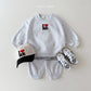 (Pre-order) Daily Bebe - Kids’ Lettering Wide Top & Bottom Set 알럽미 상하세트 (5 Colors)