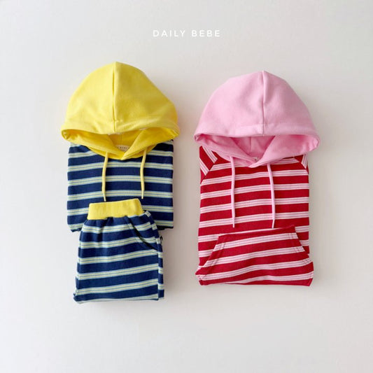 (Pre-order) Daily Bebe - Kids’ Couple Striped Set 커플 단가라세트 (2 Colors)