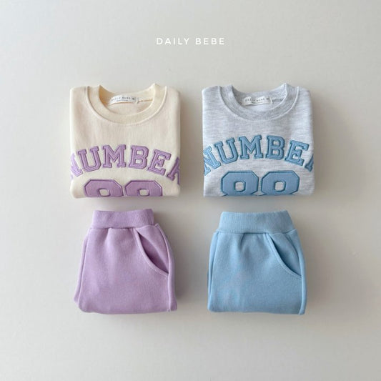 (Pre-order) Daily Bebe - Kids’ Number 88 Top & Bottom Set 넘버88 상하세트 (2 Colors)