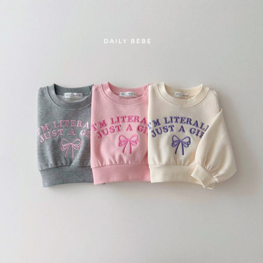 (Pre-order) Daily Bebe - Kids’ Shoulder Cut-out Sweatshirt 어깨트임 맨투맨 (3 Colors)