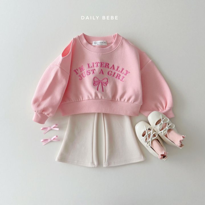 (Pre-order) Daily Bebe - Kids’ Shoulder Cut-out Sweatshirt 어깨트임 맨투맨 (3 Colors)