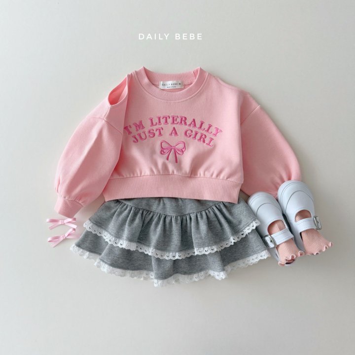 (Pre-order) Daily Bebe - Kids’ Shoulder Cut-out Sweatshirt 어깨트임 맨투맨 (3 Colors)