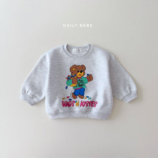 (Pre-order) Daily Bebe - Kids’ Kisses Sweatshirt 키세스 맨투맨 (2 Colors)