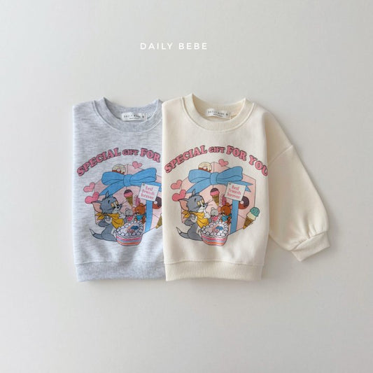 (Pre-order) Daily Bebe - Kids’ Gift Sweatshirt 선물 맨투맨 (2 Colors)