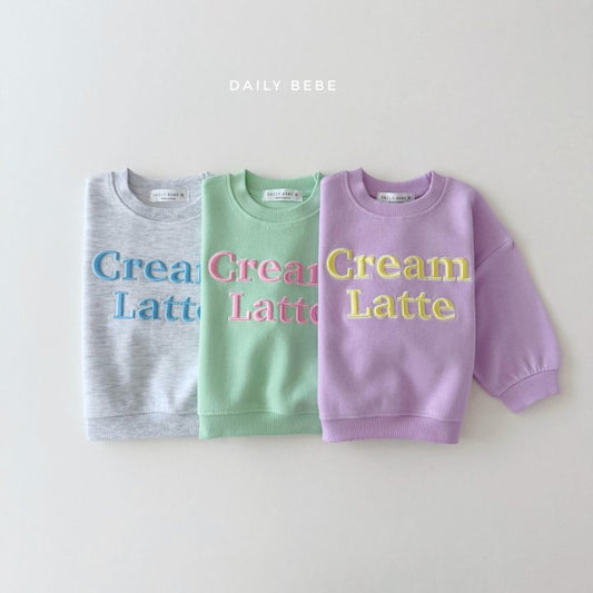 (Pre-order) Daily Bebe - Kids’ Cream Latte Sweatshirt 크림라떼 맨투맨 (3 Colors)