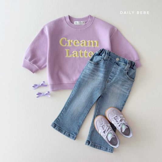 (Pre-order) Daily Bebe - Kids’ Cream Latte Sweatshirt 크림라떼 맨투맨 (3 Colors)