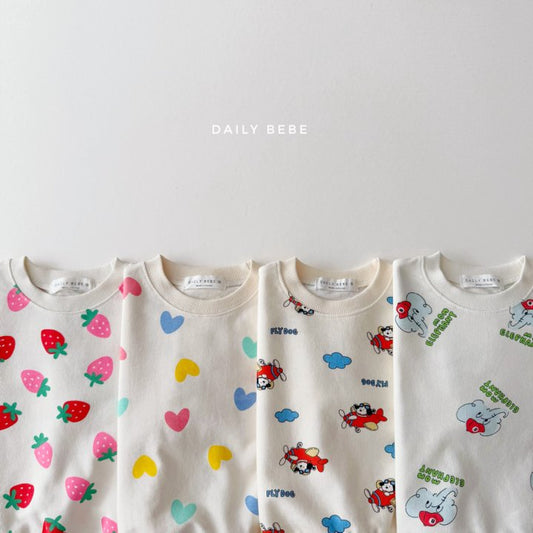 (Pre-order) Daily Bebe - Kids’ Spring Sweatshirt 봄패턴 맨투맨 (4 Colors)