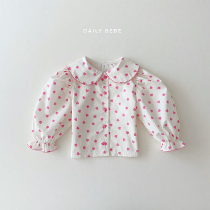 (Pre-order) Daily Bebe - Kids’ Spring Collar Blouse 봄 카라블랑 (2 Colors)