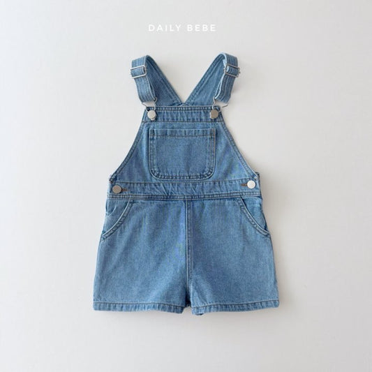 (Pre-order) Daily Bebe - Kids’ Denim Overall Shorts 청멜빵 반바지