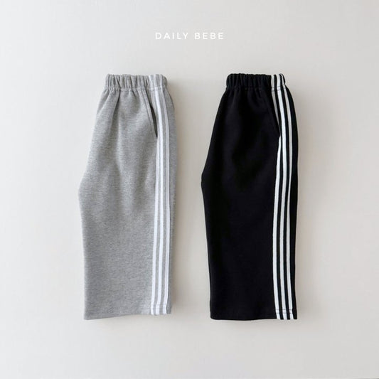 (Pre-order) Daily Bebe - Kids’ Wide Pants 3줄 와이드팬츠 (2 Colors)